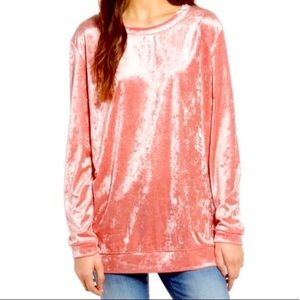 NORDSTROM BP Crushed Velvet Oversized Pullover